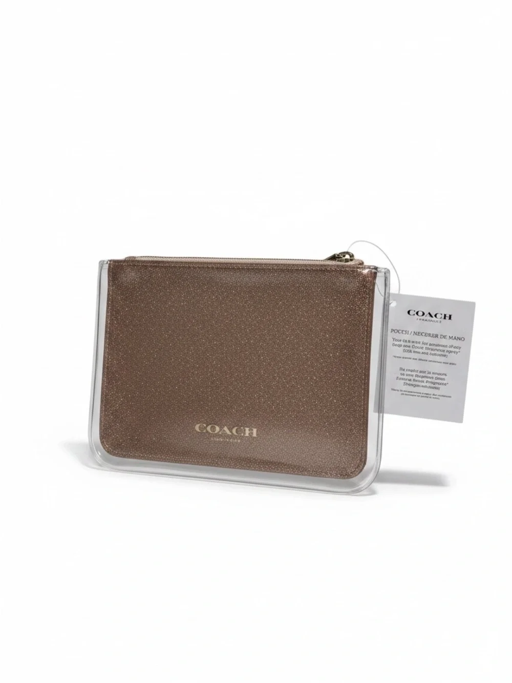 Coach Dreams Sunset Metallic Rose Gold Cosmetic Pouch NWT